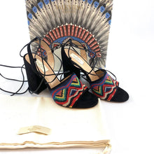 Load image into Gallery viewer, Valentino Garavani Native Beaded Lace Up Sandals
