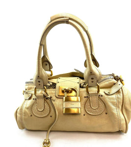 Chloe Metallic Leather Paddington Medium Satchel