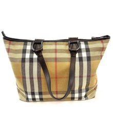 Load image into Gallery viewer, Burberry Large Cloth Check Tote with zipper
