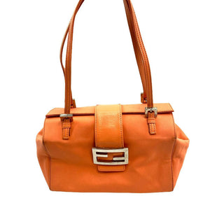 Fendi Satin Orange Baguette