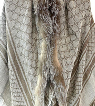 Load image into Gallery viewer, Gucci Shawl with fox fur
