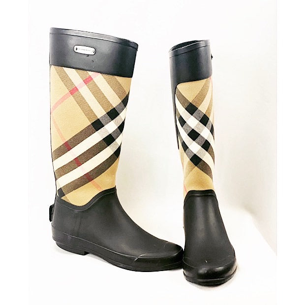 Burberry Nova Check Pattern Rainboots