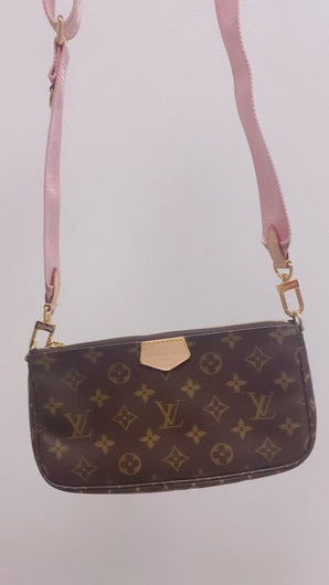 Louis Vuitton Multi Pochette Bag With Pink Strap
