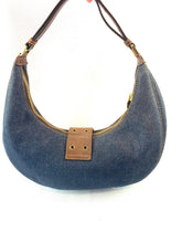 Load image into Gallery viewer, Christian Dior Half Moon Denim Bag
