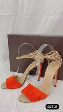 Load and play video in Gallery viewer, Gucci Orange Sandal Heel
