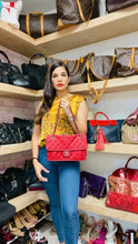 Load and play video in Gallery viewer, Chanel Red Patent Flap Bag
