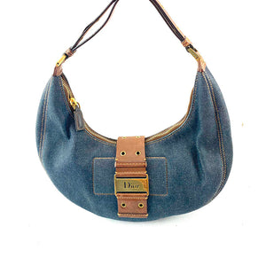 Christian Dior Half Moon Denim Bag