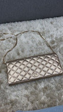 Load and play video in Gallery viewer, Carolina Herrera Quilted Gold Chain Crossbody Bag/ Clutch
