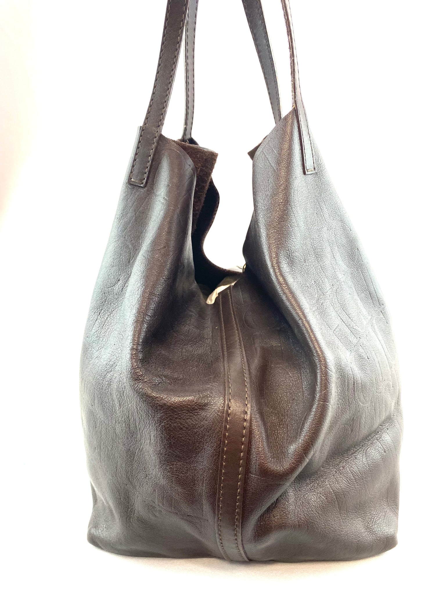 Carolina Herrera Brown XL Leather Matryoshka Bag – thankunext.us