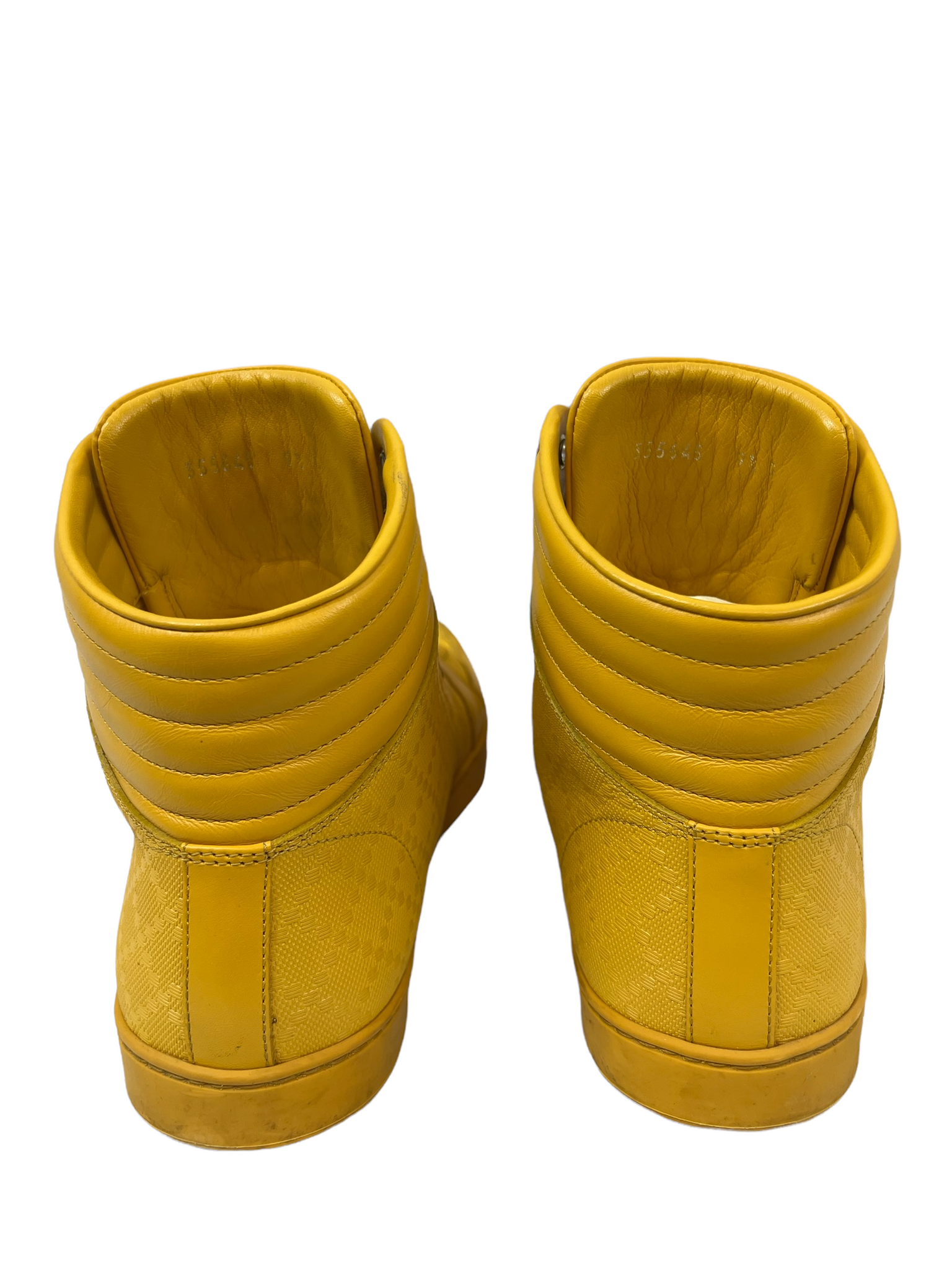 Gucci Yellow Diamante Leather High Top Sneakers – thankunext.us Gucci Yellow Diamante Leather High Top Sneakers – thankunext.us