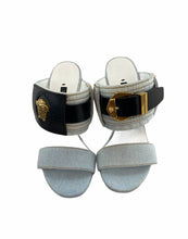 Load image into Gallery viewer, Versace Wedge Denim Sandals
