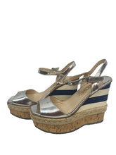 Load image into Gallery viewer, Prada Metallic Wedge Heels
