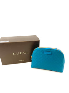 Gucci Blue Guccissima Cosmetic Bag