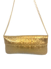 Load image into Gallery viewer, Carolina Herrera Audrey Small Gold Bow Shoulderbag/clutch
