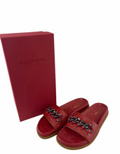 Load image into Gallery viewer, Valentino Garavani Chunky Red Chain Slides
