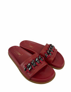 Valentino Garavani Chunky Red Chain Slides