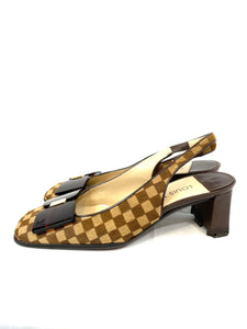 Louis Vuitton DE Pony Hair Sling Back Shoes