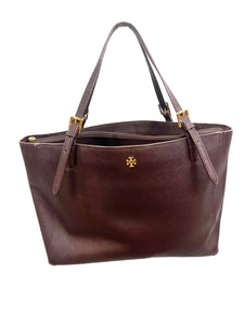 Tory Burch Chocolate Brown Buckle Tote