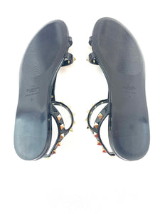 Valentino Rockstud Black Jelly Sandals