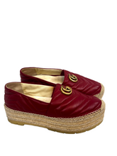 Load image into Gallery viewer, Gucci Red GG Marmont Espadrilles
