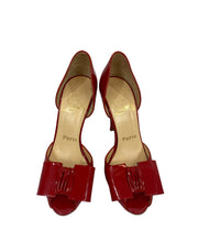 Load image into Gallery viewer, Christian Louboutin Jolie-Noeud Dorcet Red Leather Pumps
