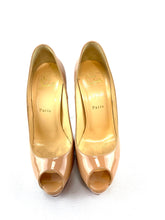 Load image into Gallery viewer, Christian Louboutin Nude Peep Toe Pumps
