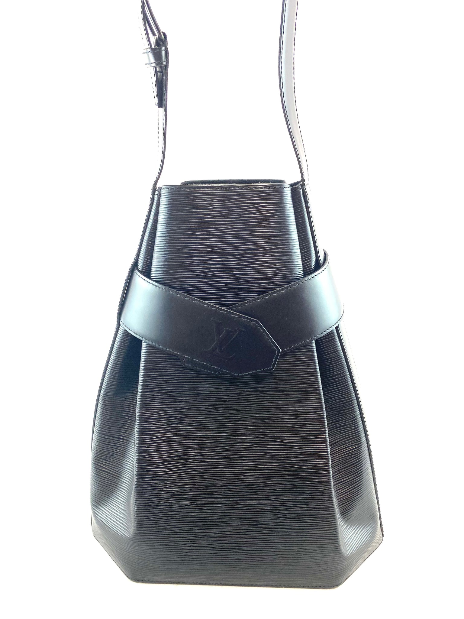 Black Louis Vuitton Epi Sac Montaigne Handbag