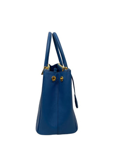 Prada Galleria Saffiano Blue Leather Bag