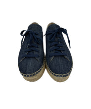 Load image into Gallery viewer, Prada denim espadrille sneakers size 37.5
