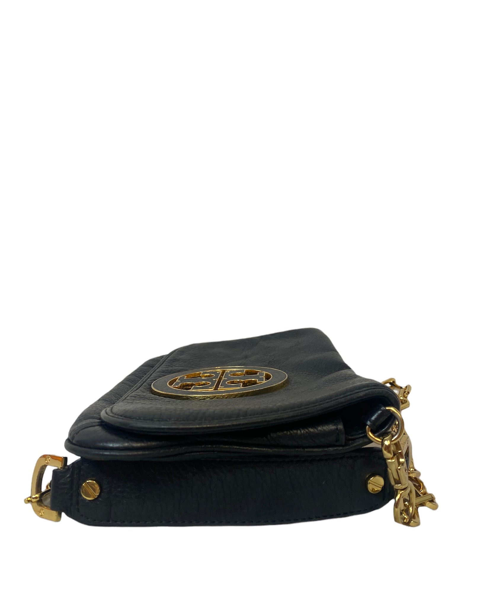 Tory Burch Black Leather Reva Logo Crossbody Bag Tory Burch