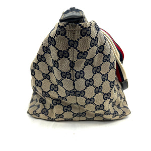 Gucci Canvas Navy Bowler Bag