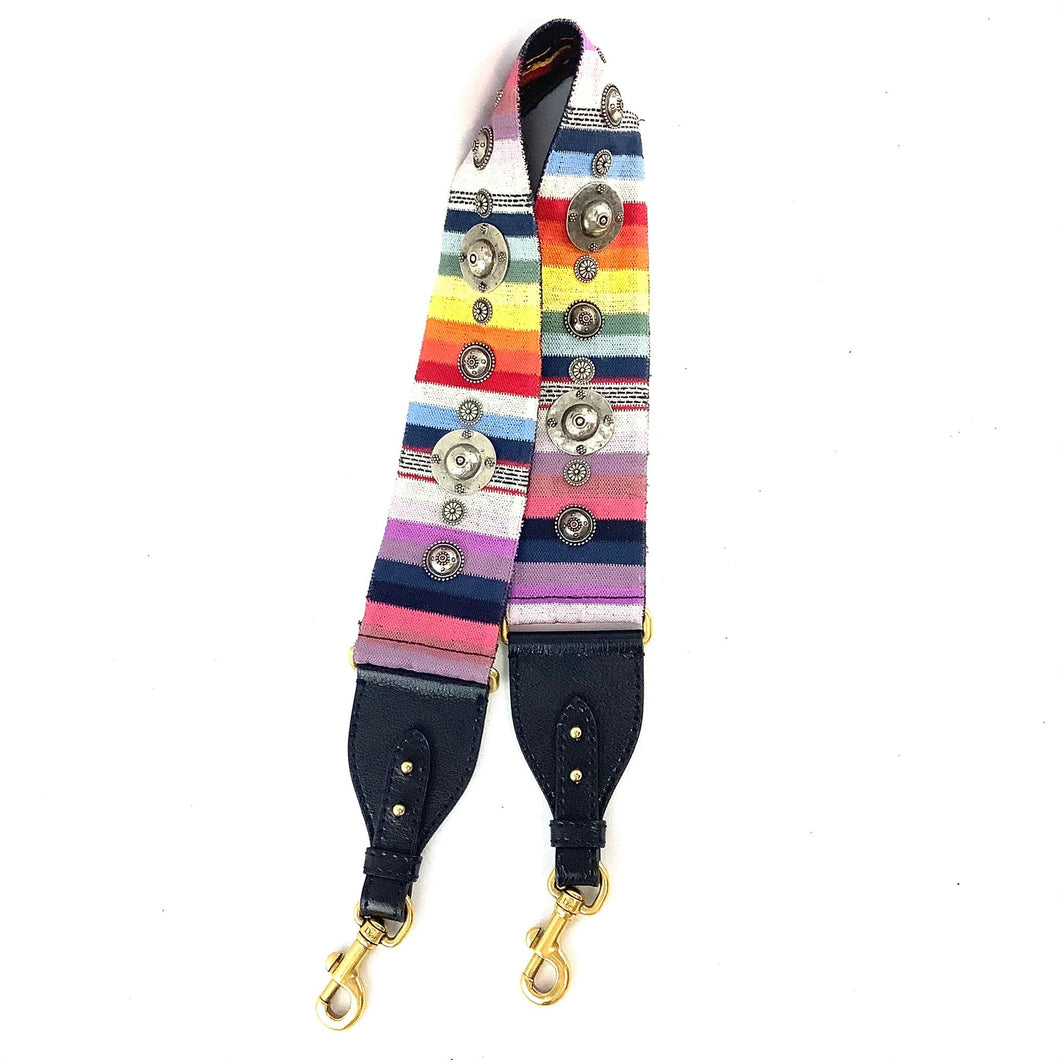 Christian Dior Canvas Studded J’Adior Rainbow Shoulder Strap