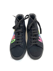 Moschino Black Rainbow Logo Sneakers