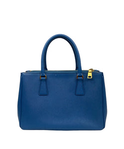 Prada Galleria Saffiano Blue Leather Bag