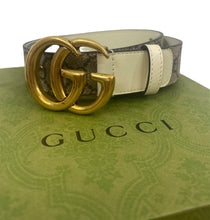 Load image into Gallery viewer, Gucci GG White Marmont Leather Belt
