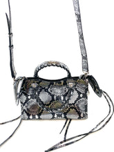 Load image into Gallery viewer, Balenciaga Mini City Bag Metallic Python
