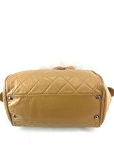 Load image into Gallery viewer, Chanel Tan Quilted Caviar Bowling Handbag
