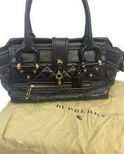 Load image into Gallery viewer, Burberry Leather Quilted Black Manor Bag
