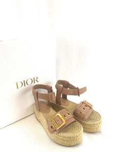 Christian Dior Nude Wedge Sandal