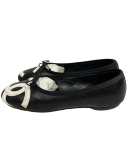 Chanel Black and White Ballerina Flats