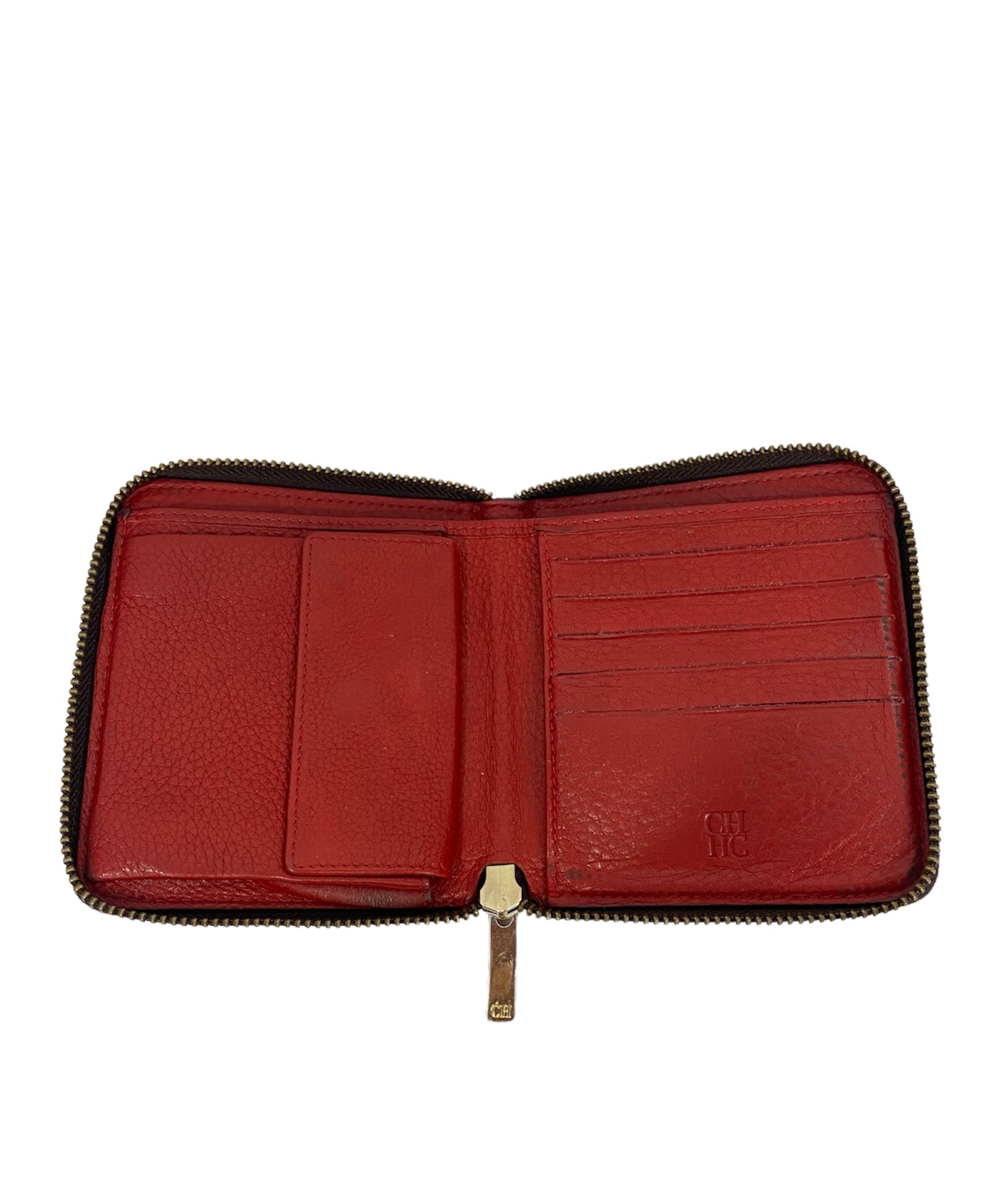 Carolina Herrera Red Canvas Monogram Wallet – thankunext.us