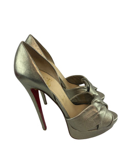 Christian Louboutin Metallic Platform Pumps size 38