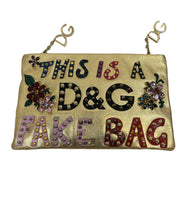 Load image into Gallery viewer, Dolce Gabbana gold clutch/crossbody bag
