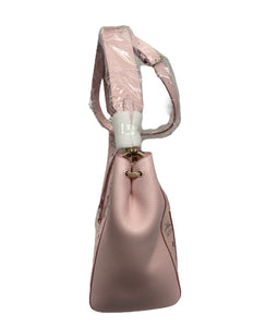 MCM Aren Medium Visetos Pink Leather Shoulderbag