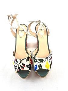 Fendi Floral Wedge