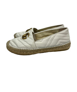 Gucci leather espadrilles with Double G white size 37