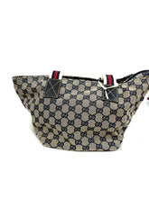 Load image into Gallery viewer, Gucci Canvas Navy Bowler Bag
