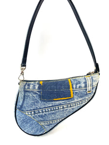 Christian Dior Denim Saddle Bag Vintage