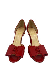 Load image into Gallery viewer, Christian Louboutin Jolie-Noeud Dorcet Red Leather Pumps
