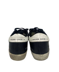 Golden Goose Superstar Distressed Black Leather Sneaker